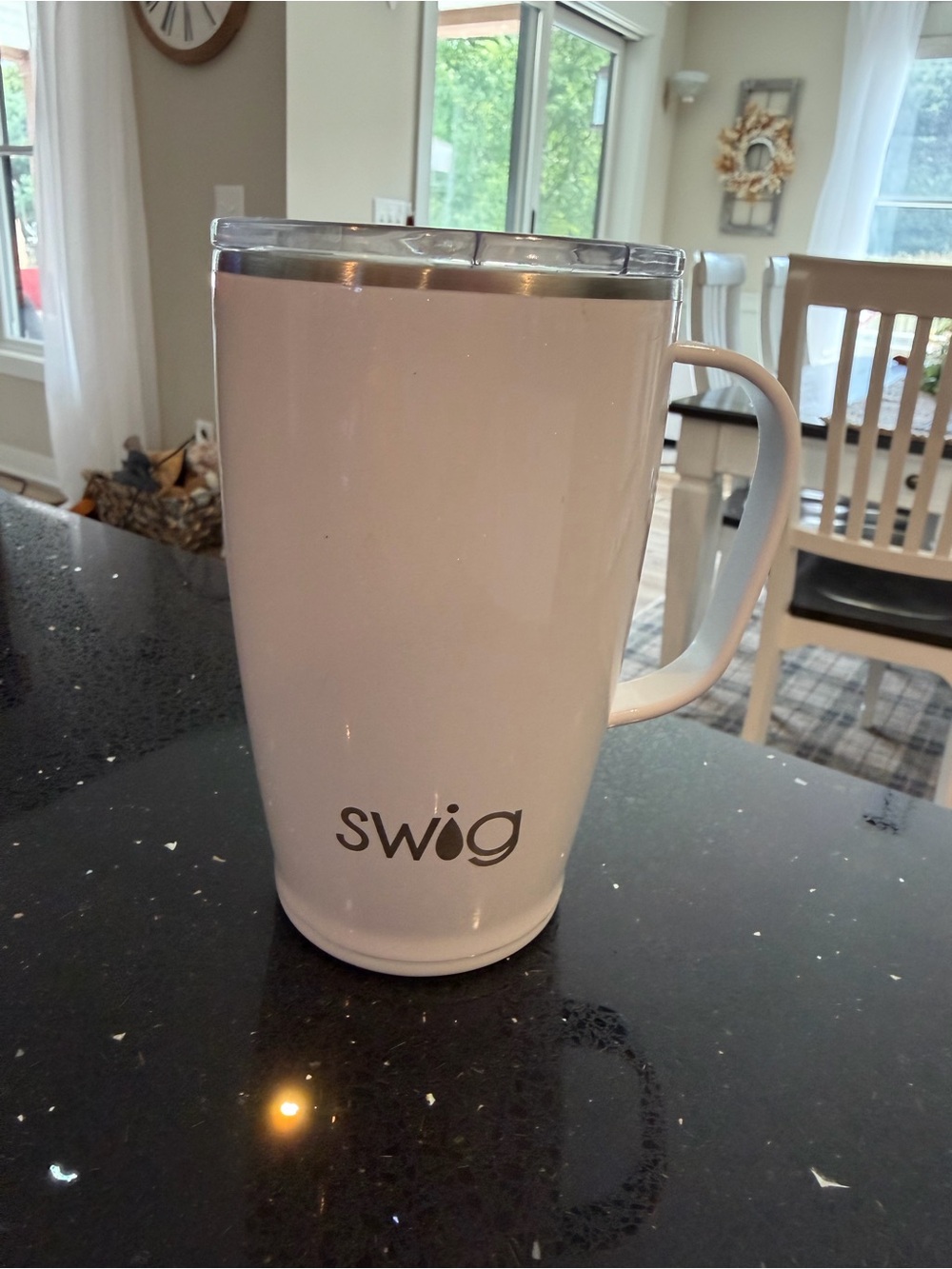Swig White Insulated Travel Mug with Handle